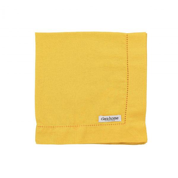JOGO DE GUARDANAPO LINHO AMARELO CANÁRIO