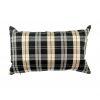 ALMOFADA BAGUETE CHESS PRETO E BEGE - 50X30