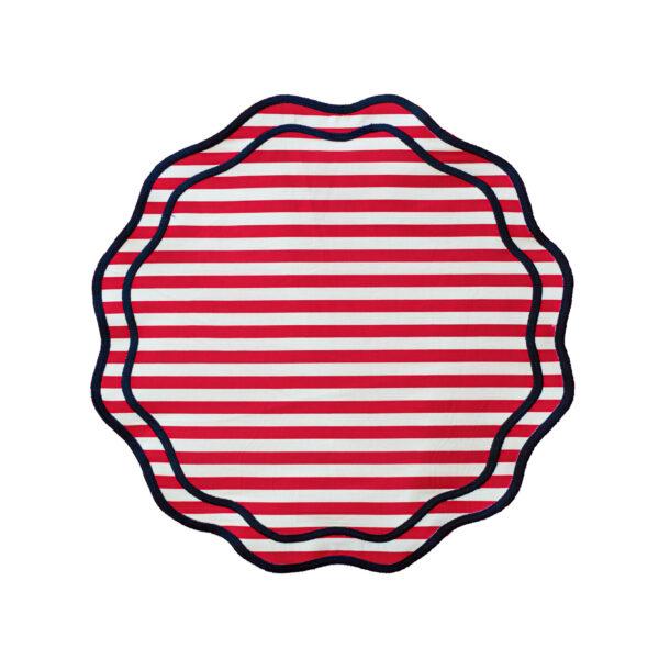 JOGO AMERICANO IMPERMEÁVEL DUPLA FACE ORGANIC - BRANCO-AZUL-VERMELHO - Image 2