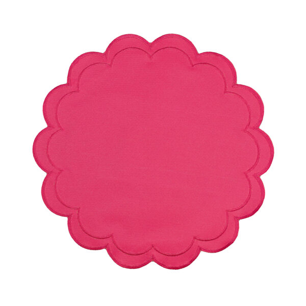 JOGO AMERICANO IMPERMEÁVEL DUPLA FACE - LARANJA E ROSA - REDONDO - Image 2