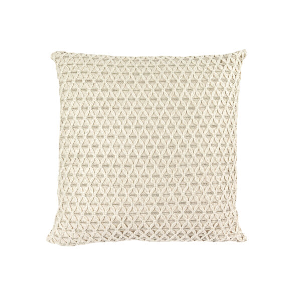 ALMOFADA LINHO CRU COM TRICOT